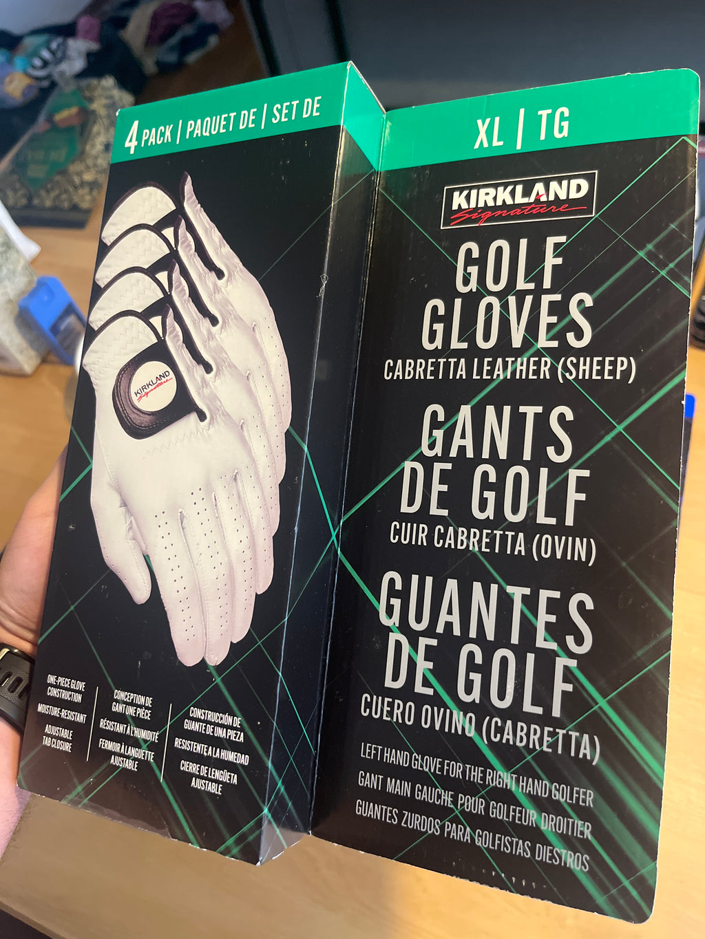 Pack 4 guantes Kirkland Cabretta
